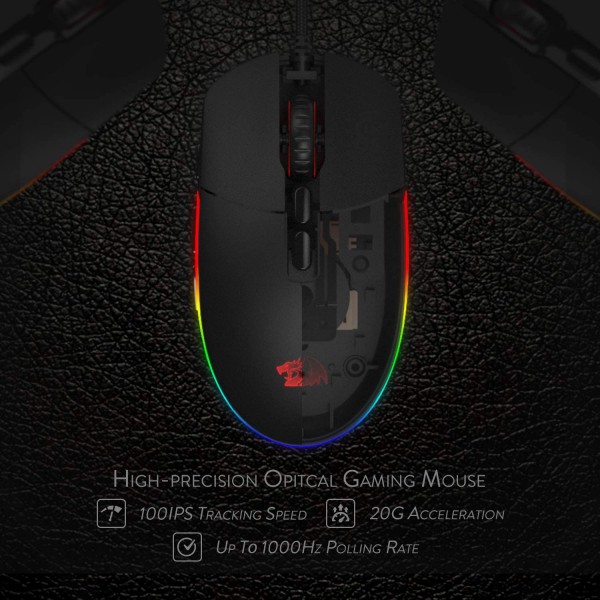 Redragon M719 INVADER Wired Optical Gaming Mouse