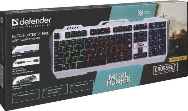 Defender Metal Hunter GK-140L  Wired gaming EN
