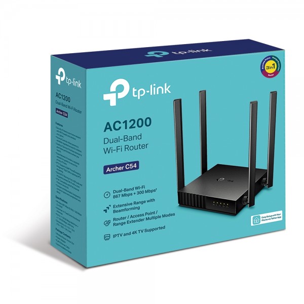 TP-LINK AC1200 Dual Band Wi-Fi Router Archer C54