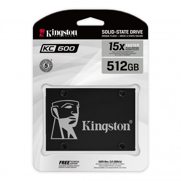 Kingston KC600 SSD 512GB, SATA III, SKC600/512G