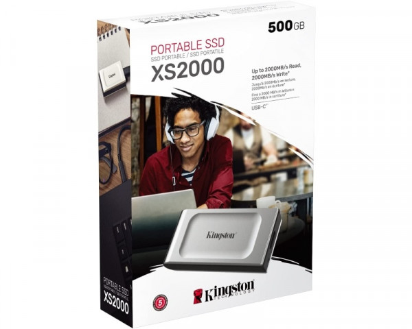 KINGSTON Portable XS2000 500GB eksterni SSD,  SXS2000500G