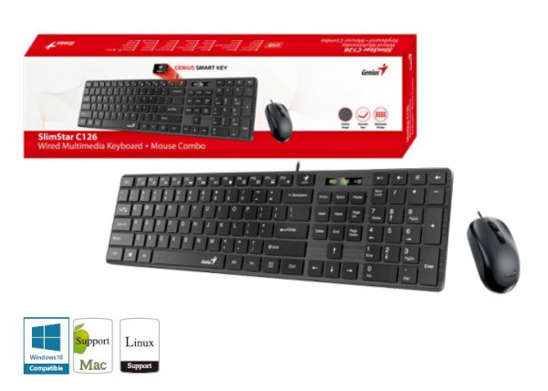 GENIUS Slimstar C126 Tastatura + Miš, YU
