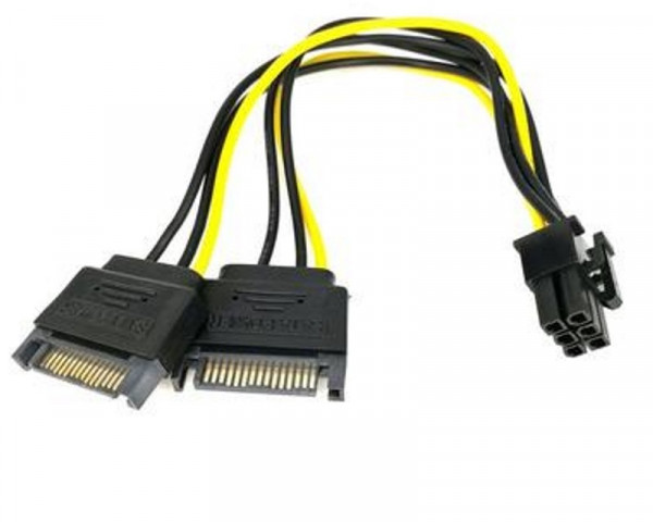 E-GREEN Adapter naponski za PCI Expess VGA (6-pin) - 2x Sata