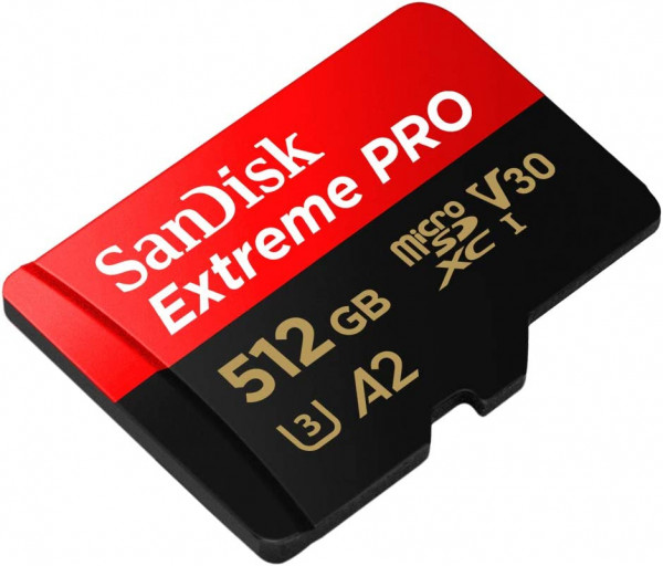SanDisk Extreme PRO microSDXC 512GB + SD adapter, SDSQXCD-512G-GN6MA